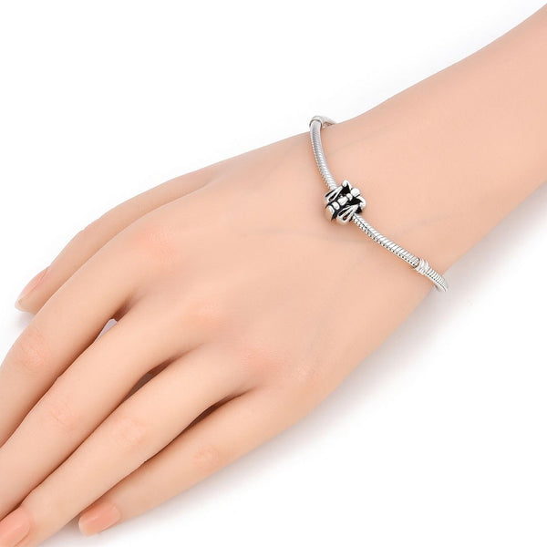 1pc 925 Sterling Silver Libra Zodiac Sign Bead Charm, Compatible with Pandora All Other Charm Bracelets, EC5-B9