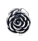 Solid 925 Sterling Silver Love Rose Flower Bead Charm