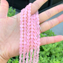 Natural Rose Quartz Pink Crystal Gemstone Faceted Flat Round Coin Beads, 6mm, Hole ID 1mm, 15 Inch/1 Strand, GZ13-9