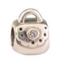 Solid 925 Sterling Silver I Love Fashion Cute Purse Bead Hangbag Charm