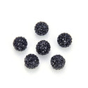 25pcs Adabele Grade AA+ Suncatcher Crystal Rhinestone Pave Polymer Clay Beads, Jet Black, Size Selections: 8mm/10mm/12mm