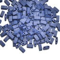 10g Miyuki Half Tila Seed Beads 5x2.3mm, Matte Denim Blue (HTL-2075)