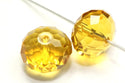 24pcs Adabele Austrian Faceted Rondelle Crystal Beads #5040, Amber Topaz (Yellow), Size Selections: 6x4mm, 8x6mm, 10x8mm