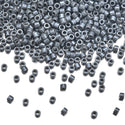 7.5g Miyuki Delica 11/0 Seed Beads, Opaque Glazed Smoke Luster DB268-1