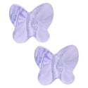 20pcs Creative Club Butterfly Crystal Glass Beads #5754, Center Drilled, Light Violet June Birthstone, 10mm, Hole ID 1mm, CCBF-4