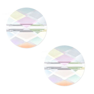 25pcs Adabele Austrian Faceted Flat Round Coin Crystal Beads #5052, Clear AB, 8mm, Hole ID 1mm, SSMR80225pcs Adabele Austrian Faceted Flat Round Coin Crystal Beads #5052, Clear AB, 8mm, Hole ID 1mm, SSMR802