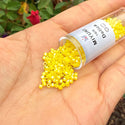 7.5g Miyuki Delica 10/0 Tube Seed Beads, Opaque Rainbow Yellow DBM160
