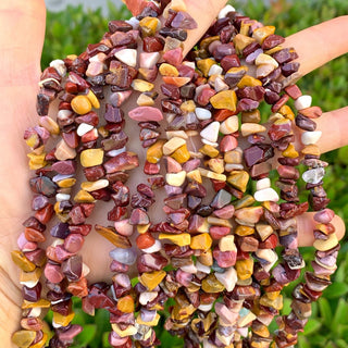 Natural Mookaite Jasper Gemstones Chip Beads, Free Form, 5mm-8mm, Hole ID 1mm, 1 Strand/31 Inch, GZ1-28