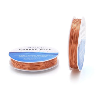 147 Feet Premium Tarnish Resistant Round Jewelry Raw Copper Wire, 0.5mm/24 Gauge, BF287-5
