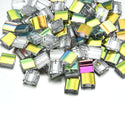 10g Miyuki Full Tila Square Seed Beads 5x5mm, Vitrail Crystal Clear (TL-4552)