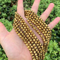 200pcs Creative Club Faceted Round Crystal Glass Beads, Gold Aurum, 6mm (0.24 inch), Hole ID 1mm, CC2R633