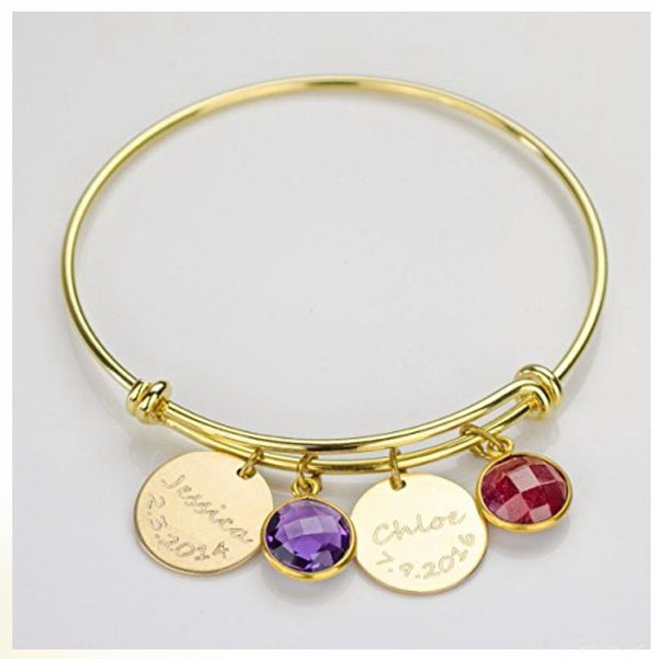 10pcs Grade A February Amethyst Purple Birthstone Charm Drops, 18K Yellow Gold Plated Stainless Steel, Tarnish Resistant, 10mm, CCP31-2