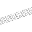 5 Feet 925 Sterling Silver Unfinished Twisted Oval Curb Cable Chain Links, 2.5mm, SSK-O1