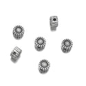 200pcs Flower Beads, 5.5mm Double Sided Small Spacer Beads, Antique Silver, Hole ID 1.5mm, MC-M2
