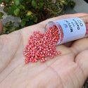 7.5g Miyuki Delica 11/0 Seed Beads, Matte Rainbow Carnelian Red DB2306