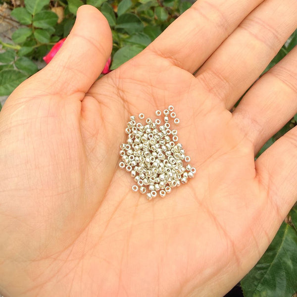 50g Miyuki Rocaille 11/0 Round Seed Bead Duracoat Galvanized Silver RR-4201