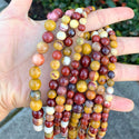 Natural Mookaite Jasper Gemstone Round Beads, 1 Strand/15 Inch, Size Selections: 4mm/6mm/8mm/10mm