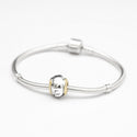 1pc Solid 925 Sterling Silver Moon Sculture Bead Charm, Compatible with Pandora All Other Charm Bracelet, EC183