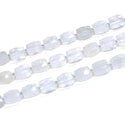 10pcs Natural White Quartz Clear Crystal Gemstone Faceted Cylinder Tube Beads, 12-18mm, Hole ID 1mm, GZ9-3