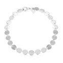 1pc 925 Sterling Silver 6mm Coin Link Chain Bracelet, Length Selections: 7 inch/7.5 inch/8 inch