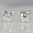 1pc Real Solid Sterling Silver I Love Cat Charm Bead, Compatible with Pandora All Other Charm Bracelets, EC170