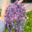 Natural Purple Amethyst Crystal Gemstone Chip Beads, Free Form, 5mm-8mm, Hole ID 1mm, 1 Strand/31 Inch, GZ1-8