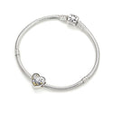 1pc Real 925 Sterling Silver Best Mom Golden Heart Charm, Compatible with Pandora All Other Charm Bracelet, EC4-B11