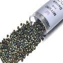30g Miyuki Delica 11/0 Seed Beads, Opaque Metallic Iris Green DB24