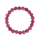1 Strand Stretch Natural Grade A Pink Rhodonite Beaded Gemstone Bracelet, 8mm Bead, Length Selections: 7 inch/7.5 inch/8 inch/8.5 inch