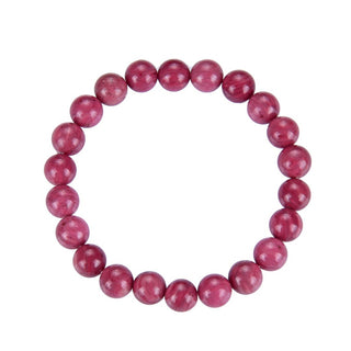 1 Strand Stretch Natural Grade A Pink Rhodonite Beaded Gemstone Bracelet, 8mm Bead, Length Selections: 7 inch/7.5 inch/8 inch/8.5 inch