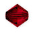 100pcs Preciosa Faceted Bicone Crystal Beads, Siam (Red), Size Selections: 3mm/4mm/6mm
