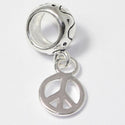 1pc 925 925 Sterling Silver Dangle Peace Sign Bead Charm Pendant, Compatible with Pandora All Other Charm Bracelet, EC24-D5