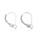 10pcs 925 Sterling Silver Interchangeable Leverback Earring Hooks, 17mm, SS7-1