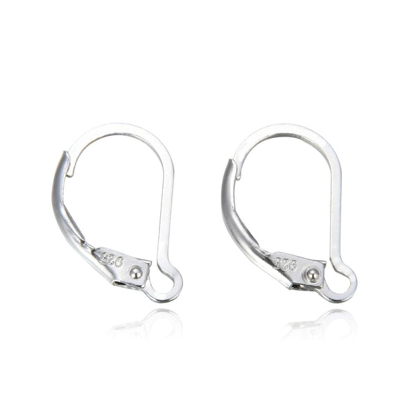 10pcs 925 Sterling Silver Interchangeable Leverback Earring Hooks, 17mm, SS7-1