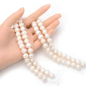 Adabele Natural Potato Round Pearl Beads, White Cultured Freshwater Pearls, 11- 12mm, 1 Strand/14 Inch, FP3-12