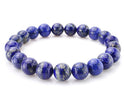 1 Strand Stretch Natural Blue Lapis Lazuli Beaded Gemstone Bracelet, 8mm Bead, Length Selections: 7 inch/7.5 inch/8 inch/8.5 inch