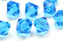 100pcs Adabele Austrian Faceted Bicone Crystal Beads #5301, Capri Blue, Size Selections: 3mm/4mm/5mm/6mm