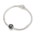 1pc Real 925 Sterling Silver Filigree Flower Bead Charm, Compatible with Pandora All Other Charm Bracelet, EC6-B4