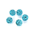 25pcs Adabele Grade A Suncatcher Crystal Rhinestone Pave Polymer Clay Beads, Aquamarine Blue, Size Selections: 8mm/10mm/12mm