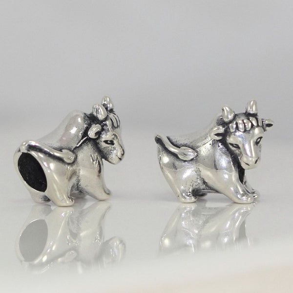 1pc 925 Sterling Silver Taurus Zodiac Sign Bead Charm, Compatible with Pandora All Other Charm Bracelets, EC5-B4
