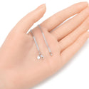 1pc 925 Sterling Silver 2.4mm Diamond-Cut Bismark Chain Bracelet, Tarnish Resistant White Gold Plated, Length Selections: 6.5 inch/7 inch/7.5 inch/8 inch