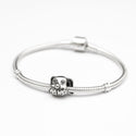 1pc Cute Real Solid Sterling Silver I Love Dog Charm Bead, Compatible with Pandora All Other Charm Bracelets, EC159