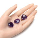 4pcs Natural Purple Amethyst Heart-shaped Gemstone, 20mm Heart Loose Cut Stones, G3P-H8