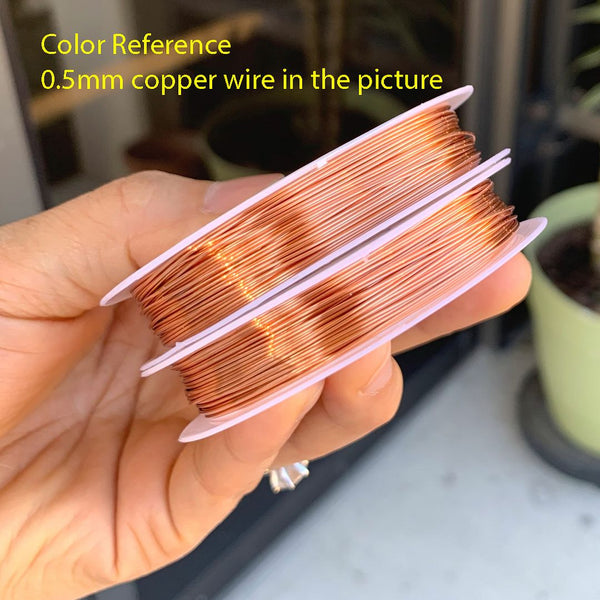 147 Feet Premium Tarnish Resistant Round Jewelry Raw Copper Wire, 0.5mm/24 Gauge, BF287-5