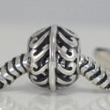 1pc Solid 925 Sterling Silver Angel Wing Feather Bead Charm, Compatible with Pandora All Other Charm Bracelet, EC268