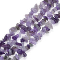 Natural Purple Amethyst Crystal Gemstone Chip Beads, Free Form, 5mm-8mm, Hole ID 1mm, 1 Strand/31 Inch, GZ1-8