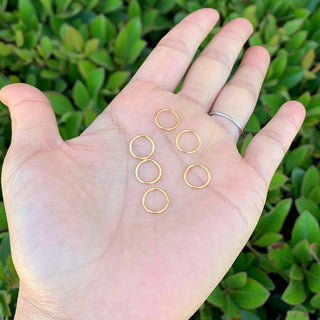 20pcs 925 Sterling Silver Open Jump Rings, Real 18K Yellow Gold Plated, 0.9mm/19 Gauge, Size Selections: 4/6/8/10/12mm