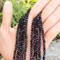 500pcs Creative Club Faceted Bicone Crystal Glass Beads, Jet black, 4mm (0.16 Inch) Small Tiny, Hole ID 0.9mm, CCB423