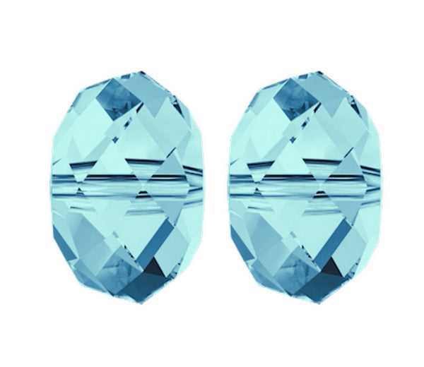 24pcs Adabele Austrian Faceted Rondelle Crystal Beads #5040, Aquamarine (Blue), Size Selections: 6x4mm, 8x6mm, 10x8mm