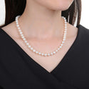 Natural Grade AA+ Potato Round White Cultured Freshwater Pearl Necklace, 7-8mm Pearl Strand, Length Selections: 16 inch/18 Inch